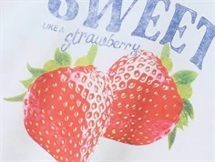 Name It t-shirt hvid med jordbær print